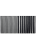 Beliani Outdoorteppich HALDIA in Schwarz/Weiß - (W) 90 x (H) 0.5 x (L) 180 cm
