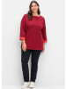 sheego Sweatshirt in dunkelrot