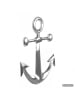 FineBuy Geweih in Silber / Aluminium / 40x4x63