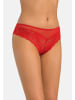 Teyli Brasilianische Slip mit floraler Spitze Lulu in rot