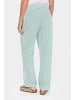 SAINT TROPEZ Casual Hose ElmikoSZ Gerade Passform in Pistachio Green White Stripe