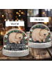 Mr. & Mrs. Panda Schneekugel Weihnachten Wombat mit Spruch in Kreidetafel