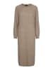 Pieces Strickkleid in Taupe Gray