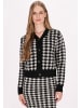 DreiMaster Klassik Damen Cardigan in Schwarz Wollweiss