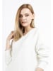 DreiMaster Damen Strick Pullover in Wollweiss