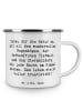 Mr. & Mrs. Panda Camping Emaille Tasse Spruch Kreativität im Leb... in Weiß