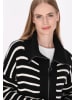 DreiMaster Maritim Damen Cardigan in Schwarz Wollweiss