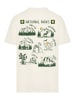 F4NT4STIC Oversize T-Shirt US National Parks Montage in sand