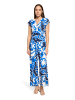 BETTY & CO Jumpsuit kurzarm in Weiß/Dunkelblau