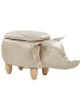 Beliani Tierhocker ELEPHANT in Beige/Braun - (W) 70 x (H) 35 x (L) 32 cm