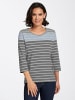 WITT WEIDEN Shirt in anthrazit-eisblau-gestreift