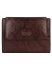 mano Donna Aurona Geldbörse RFID Leder 14 cm in dunkelbraun