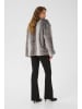 Kaffe Jacke KAsolana Baggy fit in Grey / Brown Fur look