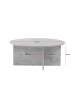 CALICOSY Couchtisch SOLEIL in Nussbaum - (W)90  x (H)40  x (L)90 cm