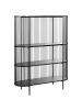 Beliani Bücherregal BIRSON in Schwarz - (W) 120 x (H) 151 x (L) 44 cm