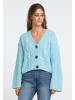 IZIA Damen Cropped Strickjacke in Hellblau