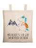 Mr. & Mrs. Panda Tote Bag Einhorn Bergsteiger mit Spruch in Creme