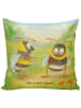 Mr. & Mrs. Panda Deko Kissen Bienen Paar Design ohne Spruch in Weiß