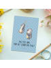 Mr. & Mrs. Panda Wanddeko Pinguin Oma schaukeln mit Spruch in Blau Pastell