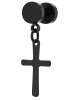 Adeliás Unisex Anhänger – Kreuz Kreuzanhänger aus Edelstahl in schwarz