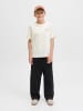 JACK & JONES Junior T-Shirt JJEBRANDES BACKP RELAXED TEE SS in antique white
