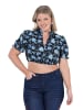 Ulla Popken Trachtenbluse in schwarz