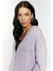 faina Damen Strickjacke Mit Perlen in Lila