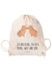 Mr. & Mrs. Panda Sportbeutel Capybara Liebe mit Spruch in Creme