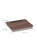 relaxdays Laptopkissen in Braun/ Grau - (B)46 x (H)5,5 x (T)35 cm