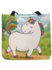 Mr. & Mrs. Panda Damen Schultertasche Einhorn Stolzieren Design ... in Weiß
