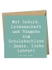 Mr. & Mrs. Panda Briefkarte Spruch Danke Lehrer mit Spruch in Meeresbrise