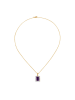 Rafaela Donata Kette mit Anhänger Sterling Silber gelbvergoldet Amethyst Zirkon weiß in gelbgold