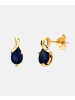 Diamant L'éternel Ohrringe aus 585 Gelbgold mit Saphir