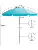COSTWAY Sonnenschirm Strand in Türkis