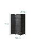relaxdays Paravent in Schwarz - (B)120 x (H)170 cm