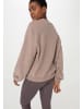 Hessnatur Fleece Sweatshirt in mandelbraun