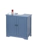 relaxdays Waschbeckenunterschrank in Grau - (B)60 x (H)60 x (T)30 cm