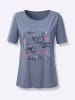 Sieh an! T-Shirt in taubenblau