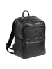 DuDu Sydney Daypack Leder 42 cm Laptopfach in black
