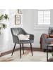 SONGMICS 2er-Set: Esszimmerstuhl in hellgrau - (B)62.5 x (H)85 x (T)60 cm