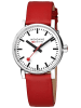 Mondaine Unisex Armbanduhr evo2 Rot 35 mm