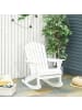 Outsunny Adirondack-Stuhl 77L x 94B x 97H cm Weiß