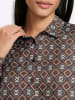 Heine Druckbluse in schoko-rauchblau-bedruckt