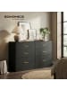 VASAGLE Kommode Custos in Schwarz - (B)119 x (H)78 x (T)40 cm