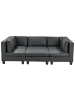 Beliani 6-tlg Modulsofa UNSTAD in Schwarz