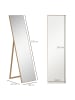 HOMCOM Ankleidespiegel-40L x 3B x 150H cm-Silber+Hellbraun