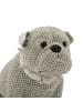 Mauro Ferretti Hund aus silbernem Kunstharz, 17 x 11 x 14 cm