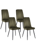 Beliani 4er-Set Esszimmerstuhl KIRBY in Grün/Schwarz