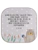 Mr. & Mrs. Panda Tischuntersetzer Otter Stein mit Spruch in Grau Pastell