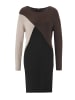 Aniston SELECTED Strickkleid in schwarz-beige-schoko